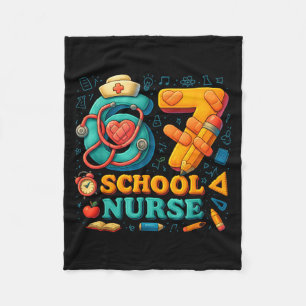 67 Nurse Days Funny Medical Back To School  Fleece Blanket
