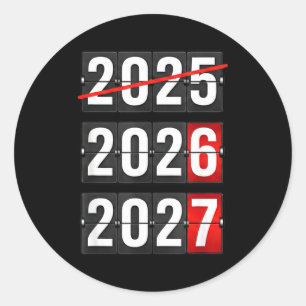 67 Nye 2026 Funny Boys Kids New Years Eve Party 6  Classic Round Sticker