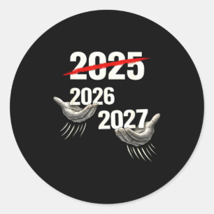 67 Nye 2026 Funny Boys Kids New Years Eve Party 6  Classic Round Sticker