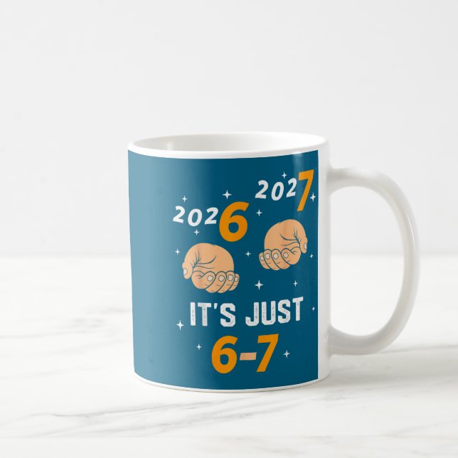 67 Nye 2026 New Years Funny 6 7 Number Six Seven M Coffee Mug (Right)