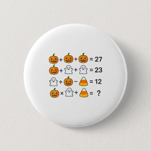 67 Order Operations Math Teacher Halloween Costume 2 Inch Round Button (Front)