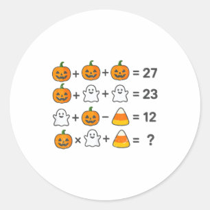 67 Order Operations Math Teacher Halloween Costume Classic Round Sticker