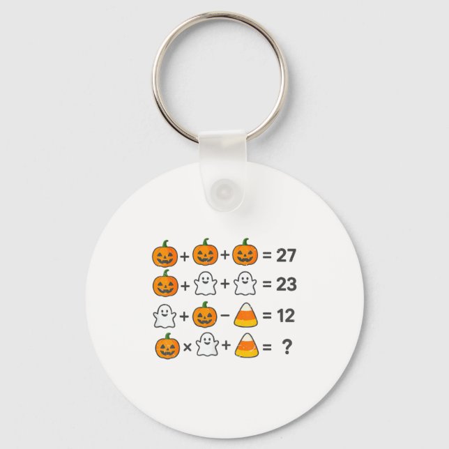67 Order Operations Math Teacher Halloween Costume Keychain (Front)