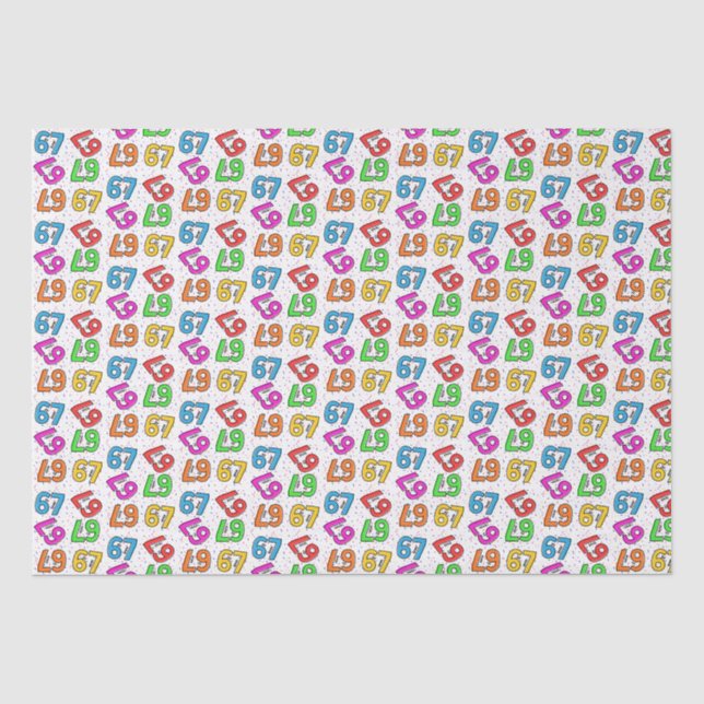 "67" Papier de soie confetti viral (Recto)
