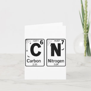 67 Periodic Table Halloween Costume Mad Scientist Card