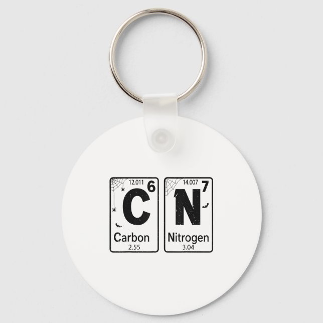67 Periodic Table Halloween Costume Mad Scientist  Keychain (Front)
