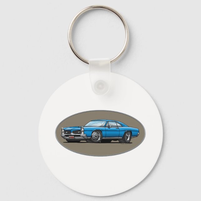 67 Pontiac GTO_blue Keychain (Front)
