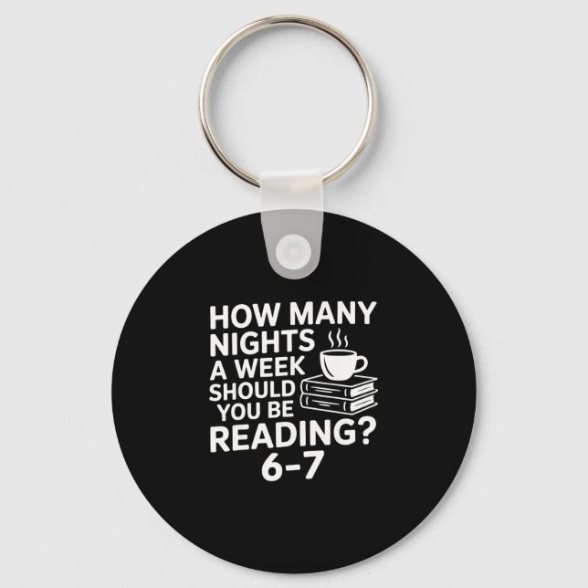 67 Reading Book Lover Funny Six Seven Meme Bookwor Keychain (Front)