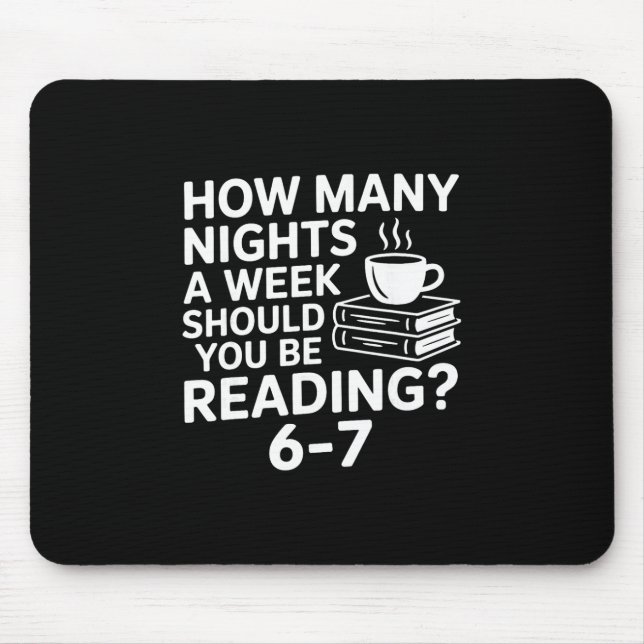 67 Reading Book Lover Funny Six Seven Meme Bookwor Mouse Pad (Front)
