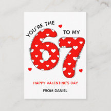 67 Red Heart Funny Valentines Card for School