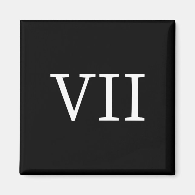 67 Roman Numerals Vii Funny Six Seven Meme 6 7 Mat Magnet (Front)