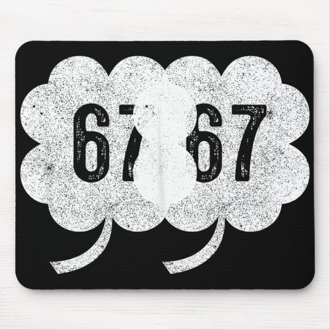 67 Shamrock Meme St Patrick’s Day Retro Green Luck Mouse Pad (Front)