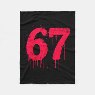 67 Shirt, 67 Meme Six Seven Men Teen Kids Funny  Fleece Blanket