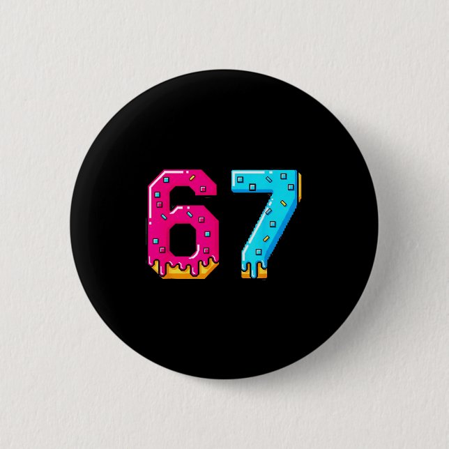 67 Shirt Baseball Life Style 101 Apparel Youth Dri 2 Inch Round Button (Front)