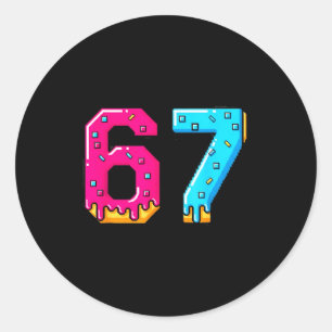 67 Shirt Baseball Life Style 101 Apparel Youth Dri Classic Round Sticker