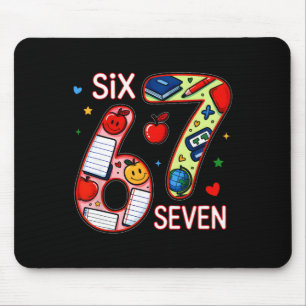 67 Shirt For Teacher Kids Six Seven Gen Alpha Slan Mouse Pad