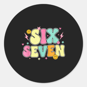 67 Shirt For Teachers 67 Meme Women Teacher Six Se Classic Round Sticker