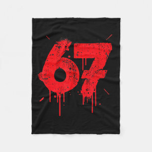 67 Shirt, Funny Shirts 67 Meme Six Seven Men Teen  Fleece Blanket