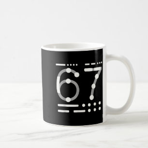 67 Shirt, Morse Code 67 Kid Meme Six Seven Graphic Coffee Mug