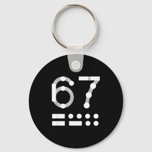 67 Shirt, Morse Code 67 Kid Meme Six Seven Graphic Keychain