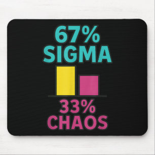 67% Sigma 33% Chaos 67 Aura Energy Six Seven Rizz  Mouse Pad