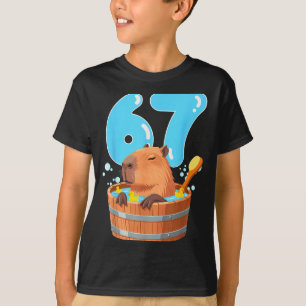 67 Six Seven 6-7 Capybara Funny Teen Kids Capybara T-Shirt