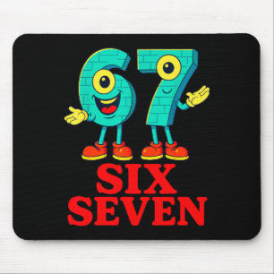 67 Six Seven 6-7 Funny Italian Brainrot Fun Kids G Mouse Pad