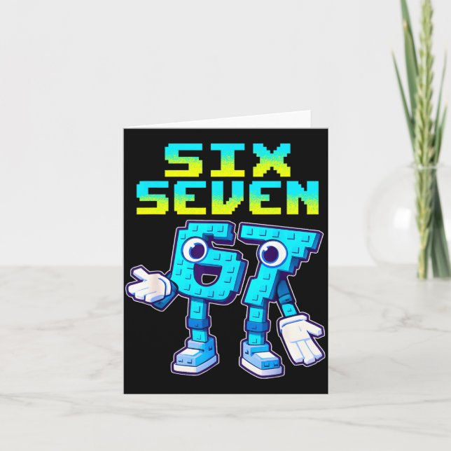 67 Six Seven 6-7 Funny Italian Brainrot Kids Gamin Card (Front)