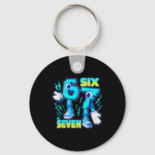 67 Six Seven 6-7 Funny Italian Brainrot Kids Gamin Keychain
