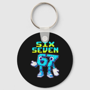 67 Six Seven 6-7 Funny Italian Brainrot Kids Gamin Keychain
