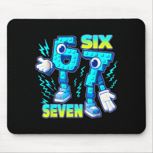 67 Six Seven 6-7 Funny Italian Brainrot Kids Gamin Mouse Pad
