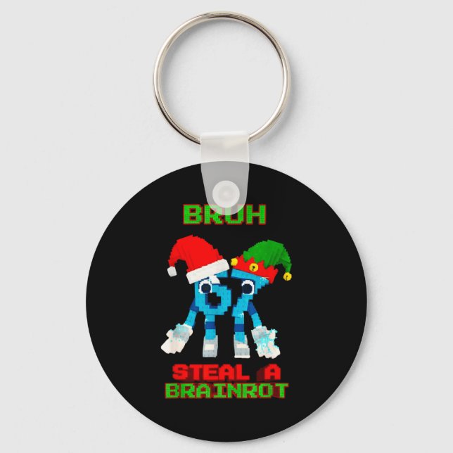 67 Six Seven 6-7 - Funny Steal Brainrot Kids Chris Keychain (Front)