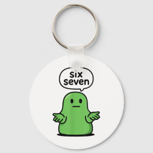 67 Six Seven 6-7 Green Blob Slime - Funny Kids Bra Keychain