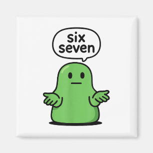 67 Six Seven 6-7 Green Blob Slime - Funny Kids Bra Magnet