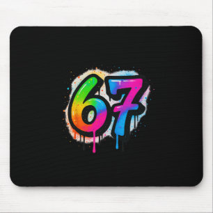 67 Six Seven 6 7 Meme Design Funny 6 7 3  Mouse Pad