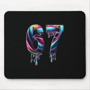 67 Six Seven 6 7 Meme Design Funny 6 7 Mouse Pad