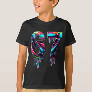 67 Six Seven 6 7 Meme Design Funny 6 7 T-Shirt