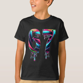 67 Six Seven 6 7 Meme Design Funny 6 7 T-Shirt