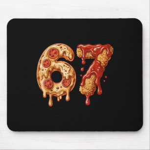 67 Six Seven 6-7 Pizza & Chicken Nugget - Kids Bra Mouse Pad