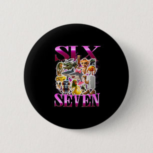67 Six Seven Birthday Meme Viral Italian Brainrot  2 Inch Round Button
