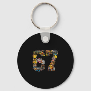 67 Six Seven Birthday Meme Viral Italian Brainrot  Keychain