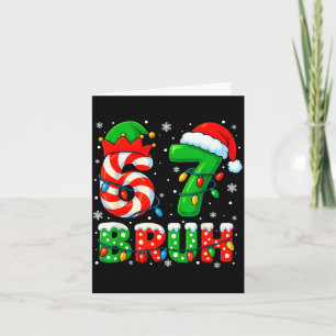 67 Six Seven Bruh 6 7 Meme Funny Christmas Santa E Card
