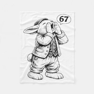 67 Six Seven Bruh Bunny for Kids Girls Boy Women Fleece Blanket