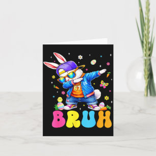 67 Six Seven Bruh Dabbing Bunny With Sungles Easte Card