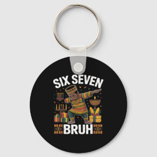 67 Six Seven Bruh Kwanzaa Dabbing 6 7 Meme Funny C Keychain