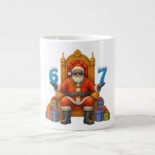 67 Six Seven Bruh Santa Custom - Personalized Name Large Coffee Mug