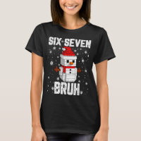 67 Six Seven Bruh Snowman Building Blocks Christma
