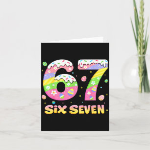 67 Six Seven Bunny Rabbit For Girls Kids Boys Teac Card