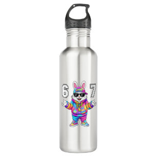 67 Six Seven Bunny Tie Dye Easter Day 67 Meme Men  710 Ml Water Bottle
