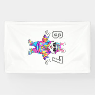 67 Six Seven Bunny Tie Dye Easter Day 67 Meme Men  Banner